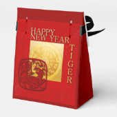 Nieuw jaar 2022 van de Chinese tijger Bedankdoosjes (Achterkant)
