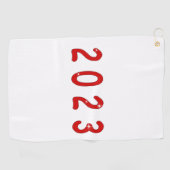 Nieuw jaar, 2023, nummer 2023, geschenk nieuw jaar golfhanddoek (Horizontaal)