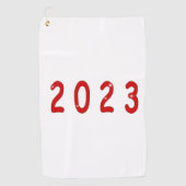 Nieuw jaar, 2023, nummer 2023, geschenk nieuw jaar golfhanddoek (Voorkant)