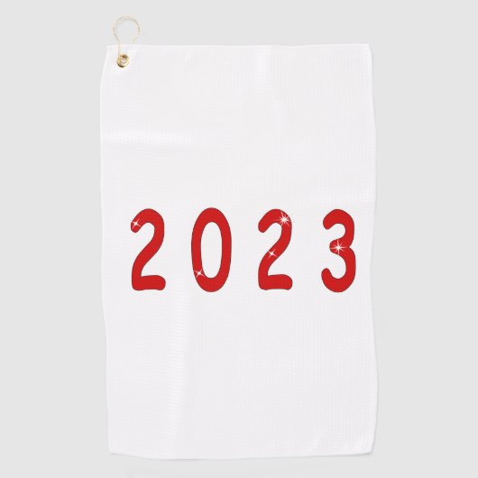 Nieuw jaar, 2023, nummer 2023, geschenk nieuw jaar golfhanddoek (Voorkant)