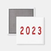 Nieuw jaar, 2023, nummer 2023, geschenk nieuw jaar magneet (Voorkant / Achterkant)
