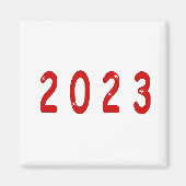Nieuw jaar, 2023, nummer 2023, geschenk nieuw jaar magneet (Voorkant)