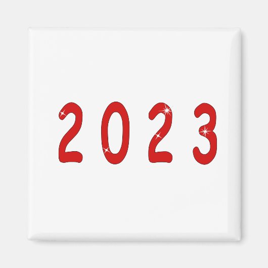 Nieuw jaar, 2023, nummer 2023, geschenk nieuw jaar magneet (Voorkant)