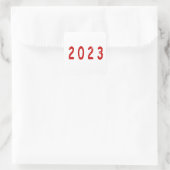 Nieuw jaar, 2023, nummer 2023, geschenk nieuw jaar vierkante sticker (Tas)
