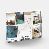 Nieuw jaar 2024 Visie Horizontaal Blok Fotoblok (Links)