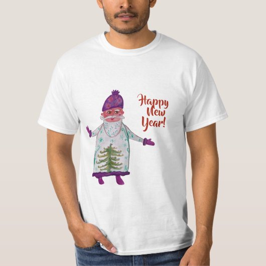 Nieuw jaar, aangepaste kerstbestelling T-shirt (Voorkant)