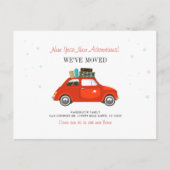 Nieuw jaar avonturen Nieuw Adres Bewegend Aankondigingskaart (Voorkant)