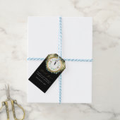 Nieuw jaar Baby shower babyklok Cadeaulabel (Met Touw)