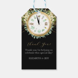 Nieuw jaar Baby shower babyklok Cadeaulabel