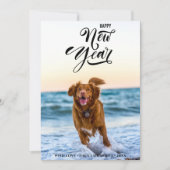 NIEUW JAAR BEKIJKEN | Minimale moderne scriptfoto Feestdagenkaart (Voorkant)