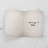 Nieuw jaar bericht op fles en zeester kaart (Binnen)