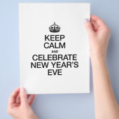 NIEUW JAAR BEWAREN KALM EN CELEBRAAT FLYER (Hand)