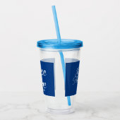 Nieuw jaar bijbel Verse Blue Acryl Drinkbeker (Links)