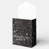 Nieuw jaar blauw en zwart glitter Patroonmodel voo Bedankdoosjes (Geopend)