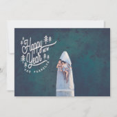 NIEUW JAAR  BOMEN-WITTE FEESTDAGENKAART (Voorkant)