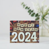 NIEUW JAAR BRIEFKAART (Staand voorkant)