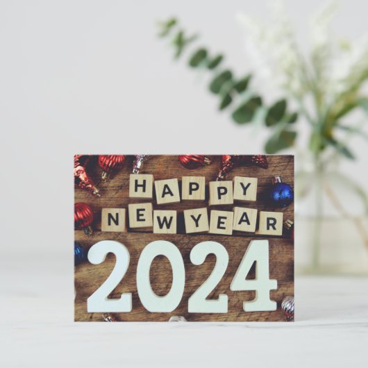 NIEUW JAAR BRIEFKAART (Staand voorkant)