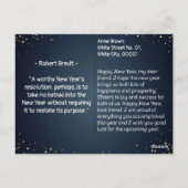 Nieuw jaar Briefkaart (Achterkant)