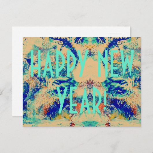 NIEUW JAAR! BRIEFKAART (Voorkant / Achterkant)