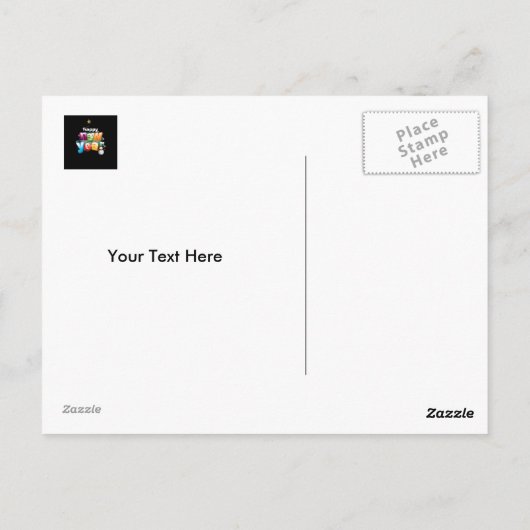 nieuw jaar briefkaart (Achterkant)