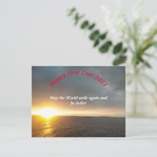 nieuw jaar briefkaart (Staand voorkant)