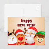 Nieuw jaar briefkaart (Voorkant / Achterkant)