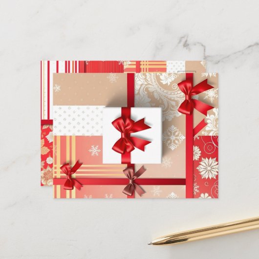 nieuw jaar briefkaart (Voorkant / Achterkant in situ)