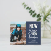Nieuw jaar Briefkaart voor nieuwe avonturen Fotova (Staand voorkant)