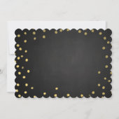 Nieuw jaar Chalkboard Gold Confetti 2016 Kaart (Achterkant)