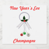 Nieuw jaar Champagne Label Set Sparkling Wijnetiket (Enkel label)