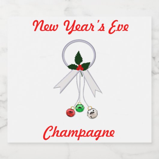 Nieuw jaar Champagne Label Set Sparkling Wijnetiket (Enkel label)
