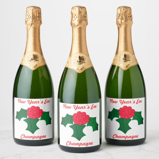 Nieuw jaar Champagne Label Set Sparkling Wijnetiket (Flessen)