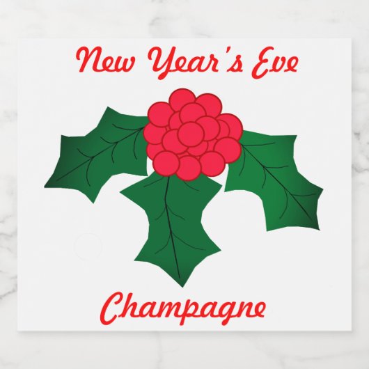 Nieuw jaar Champagne Label Set Sparkling Wijnetiket (Enkel label)
