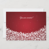 Nieuw jaar Champagne Sparkles Red Kaart (Achterkant)