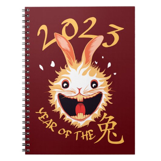 Nieuw jaar China 2023 | Jaar van het konijn Notitieboek (Voorkant)