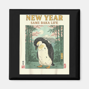 Nieuw Jaar Dezelfde Baka Leven Pinguïn Nieuw Jaar Magneet