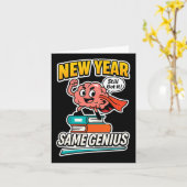 Nieuw jaar, dezelfde geniale zelfverzekerde terug  kaart (Gele Bloem)