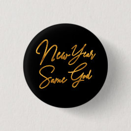 Nieuw Jaar Dezelfde God Ronde Button 3,2 Cm