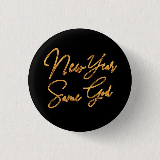 Nieuw Jaar Dezelfde God Ronde Button 3,2 Cm (Voorkant)