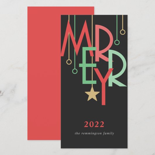 Nieuw jaar Eenvoudige moderne deco (Voorkant / Achterkant)