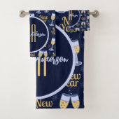 NIEUW JAAR EN WIJNCHRISTMAS AANGEPASTE MONOGRAM BAD HANDDOEK (Insitu)