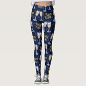 NIEUW JAAR EN WIJNCHRISTMAS AANGEPASTE MONOGRAM LEGGINGS (Voorkant)