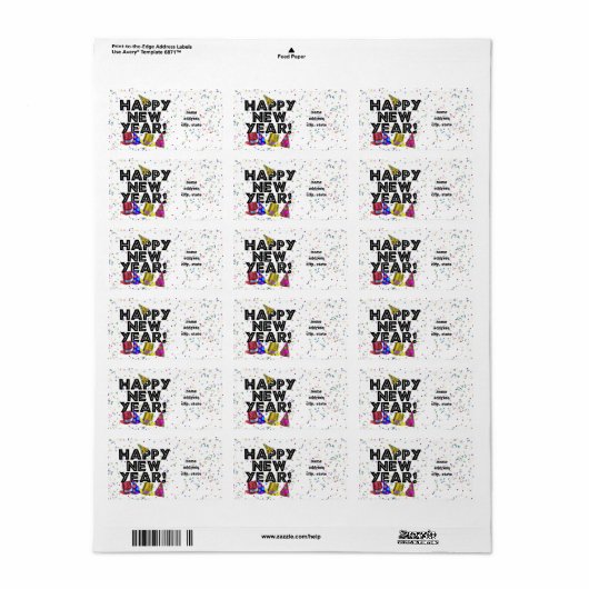 NIEUW JAAR! ETIKET (Full Sheet)