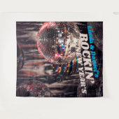 Nieuw Jaar Eve Disco Ball Retro | Feestachtergrond Wandkleed (Voorkant (horizontaal))