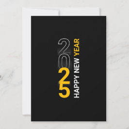 NIEUW JAAR EVE GROETJES 2025 witgele Kaart