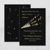 Nieuw jaar Eve Party-ontwerp. Kaart (Voorkant / Achterkant)