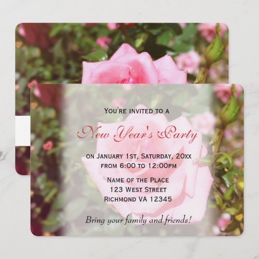 Nieuw jaar feest kaart (Voorkant / Achterkant)