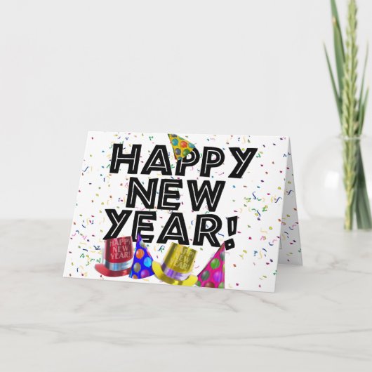 NIEUW JAAR! FEESTDAGEN KAART (Voorkant)