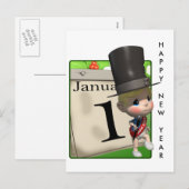 NIEUW JAAR! FEESTDAGENKAART (Voorkant / Achterkant)