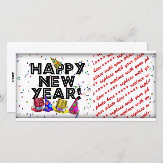 NIEUW JAAR! FEESTDAGENKAART (Voorkant / Achterkant)